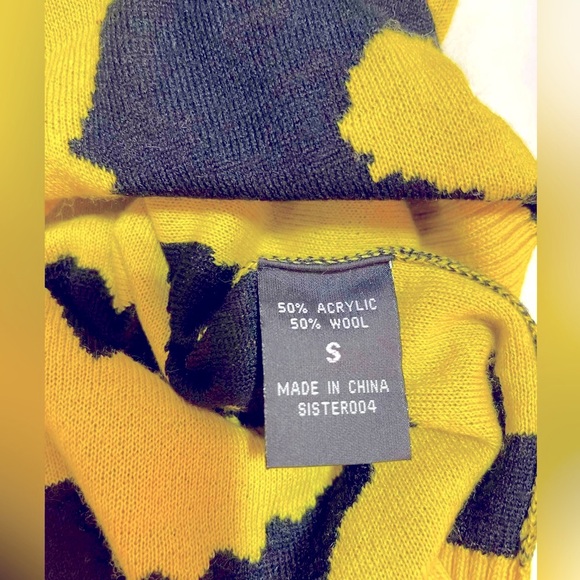 NWOT โจ๐ Leopard print sequin long sweater SISTER BY SIBLING size S - Picture 6 of 8